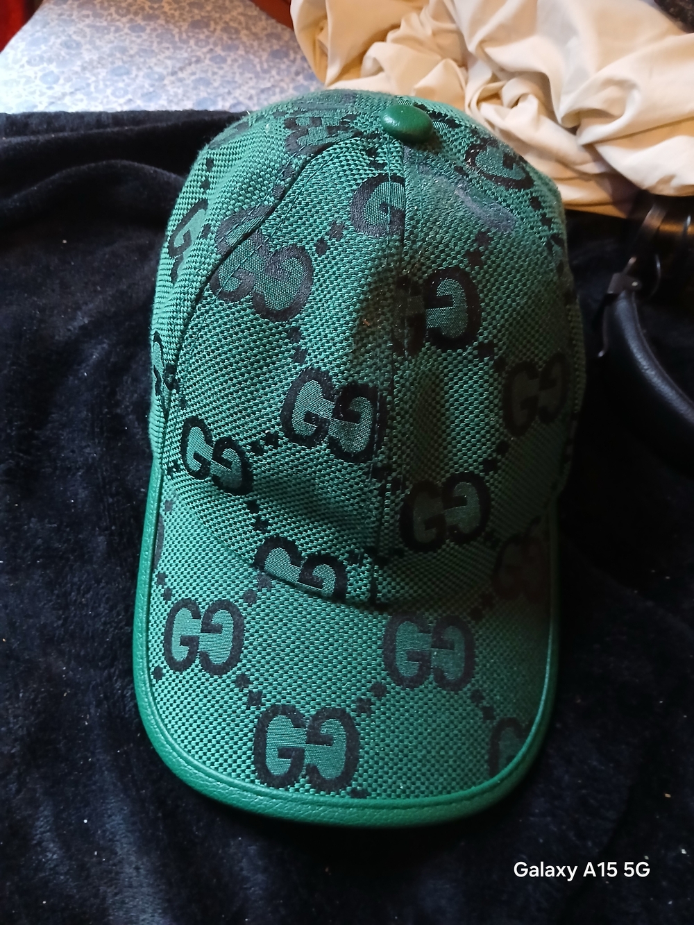 AUTJENTIC Gucci Green GG Monogram Baseball Cap
